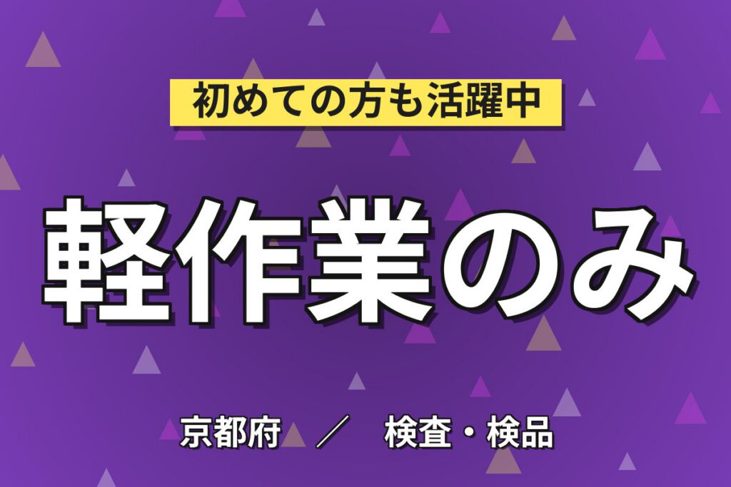 並河駅徒歩9分×カーナビ用ケース目視検査(軽作業)×大手化学！2交替・月収36万・亀岡