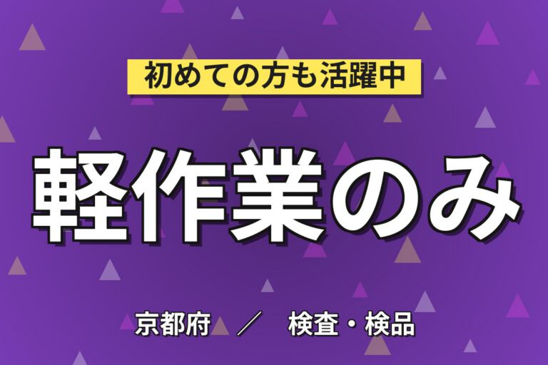 並河駅徒歩9分×カーナビ用ケース目視検査(軽作業)×大手化学！2交替・月収36万・亀岡