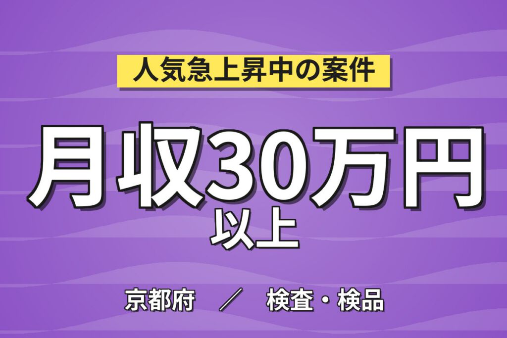 並河駅徒歩9分×カーナビ用ケース目視検査(軽作業)×大手化学！2交替・月収32万・亀岡