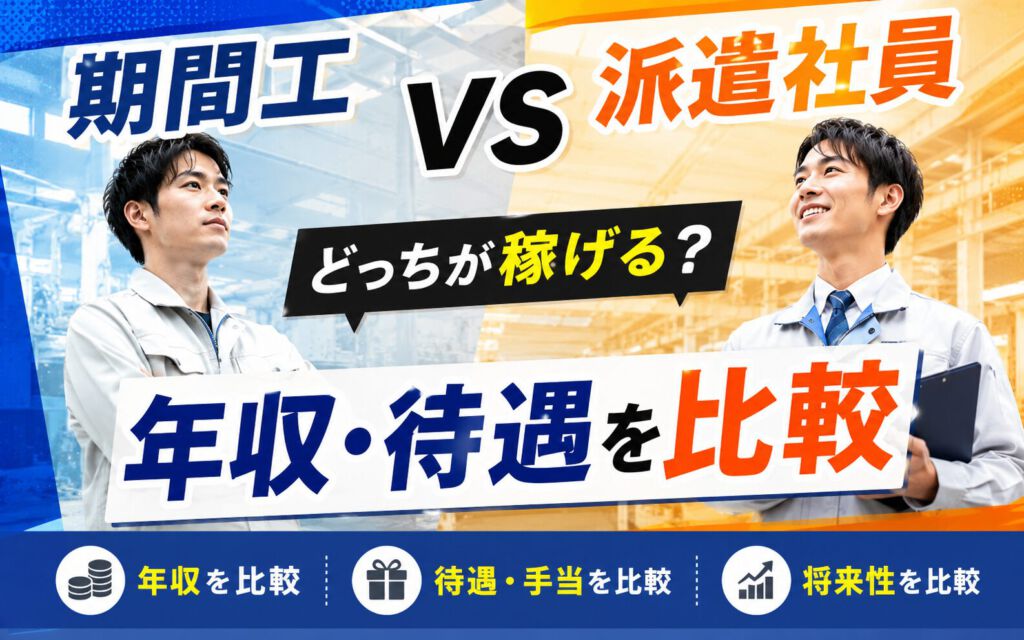 期間工vs派遣社員｜どっちが稼げる？年収・待遇を比較