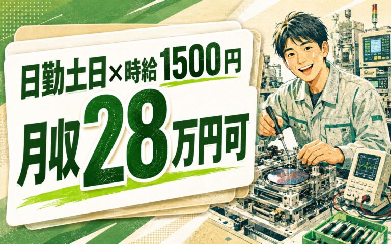 時給1500円×日勤土日祝休み！半導体製造装置の組立・調整・検査／月収28万円可・茨城土浦・男性活躍