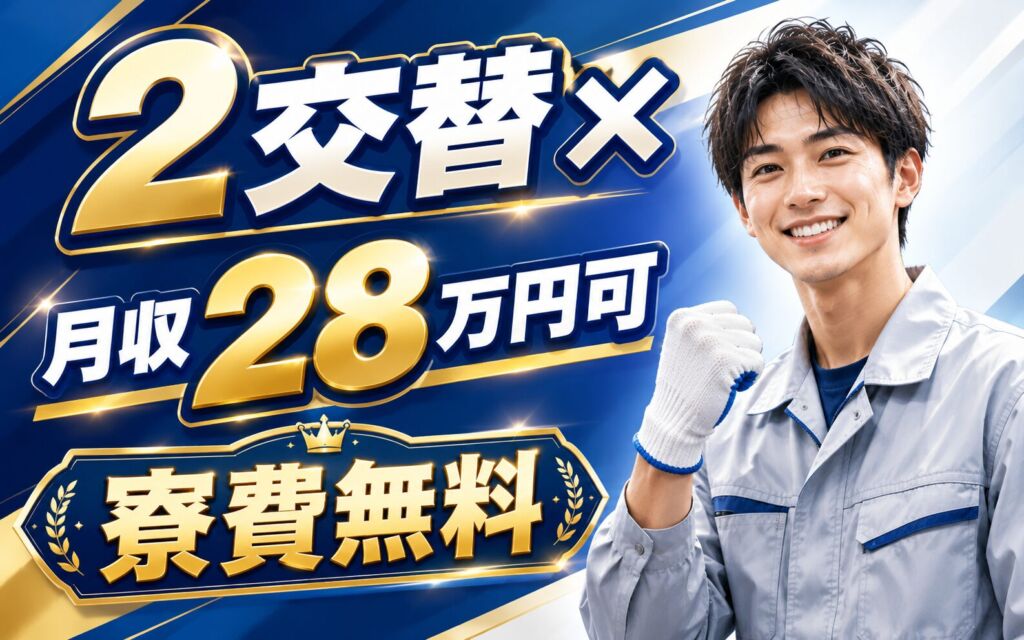 2交替×月収28万円可×寮費無料！トラクタ・エンジンの組立・加工／大阪堺・男性活躍