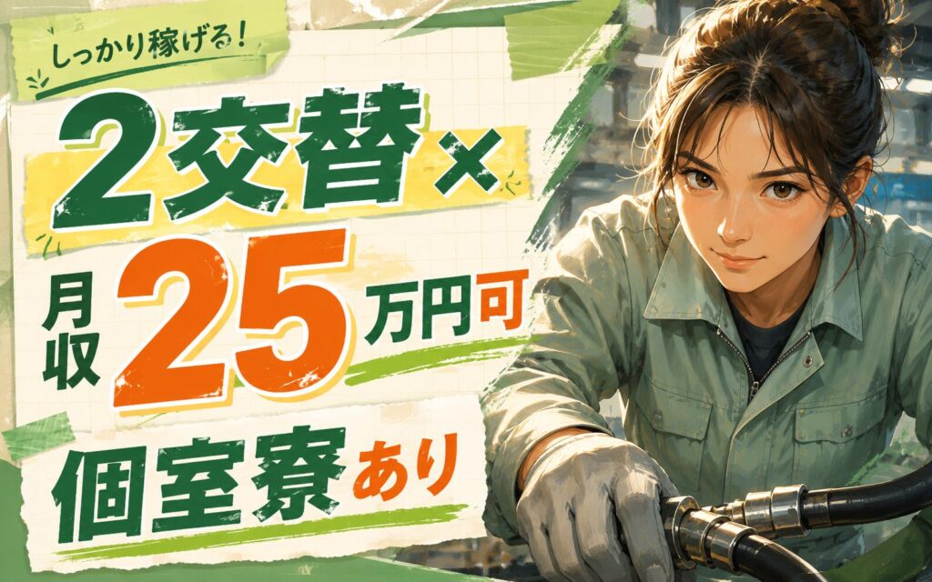 2交替×月収25万円可×個室寮！カーエアコン高低圧ホースの製造／長野安曇野・男女活躍