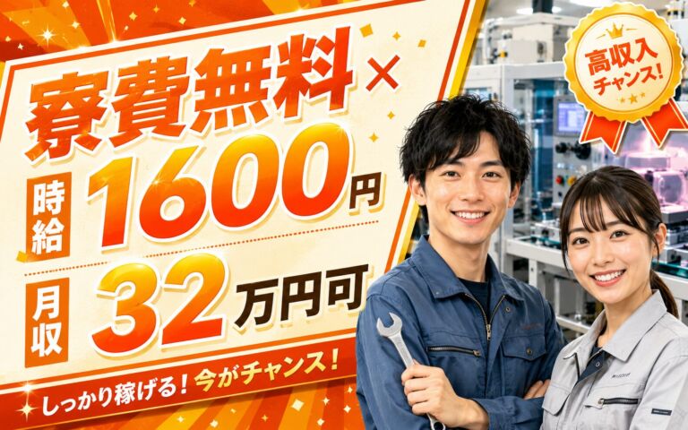 個室寮無料×送迎×時給1600円×2交替！半導体製造装置のメンテナンス／月収32万円可・三重四日市・男性活躍