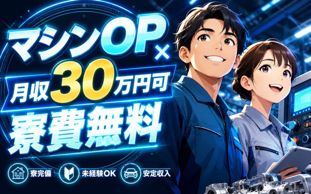 マシンOP×月収30万円可×寮費無料！自動車部品の製造検査／大分豊後高田・男女活躍