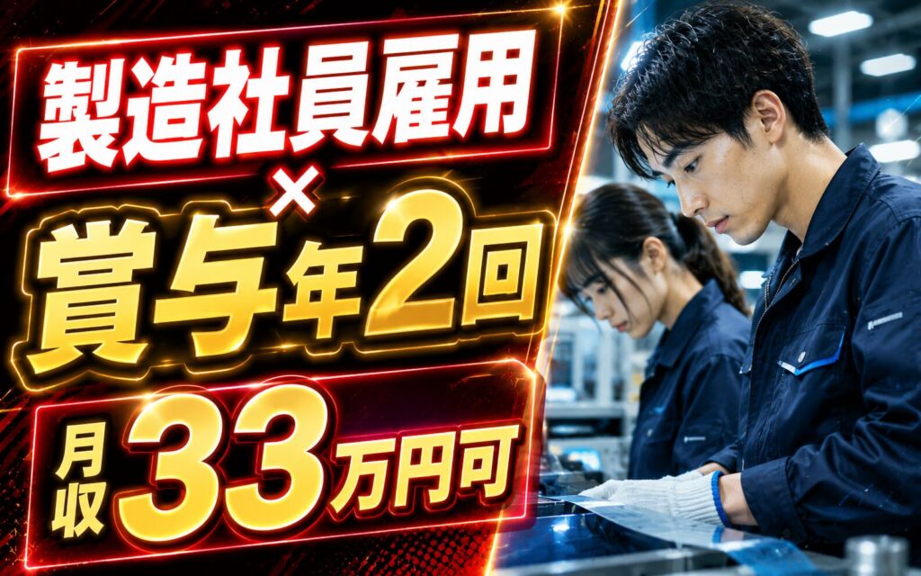 製造社員雇用×賞与年2回×寮費無料！液晶ディスプレイ用フィルムの製造／月給18万＋生産手当8万・月収33万円可