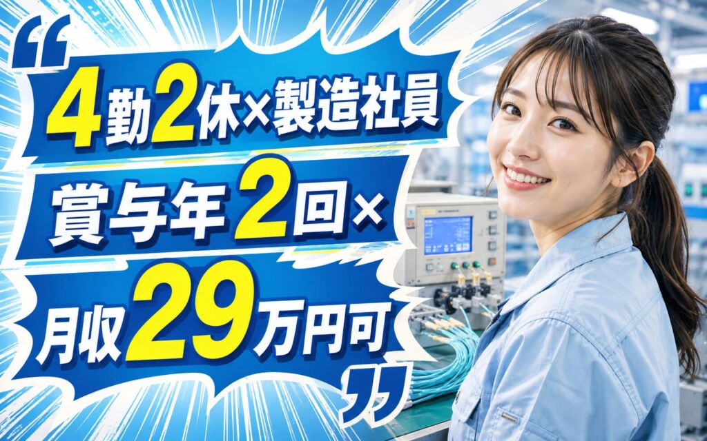 4勤2休×製造社員×賞与年2回×大手化学！光ファイバーケーブルの検査・機械操作／月収29万円可・横浜市栄区