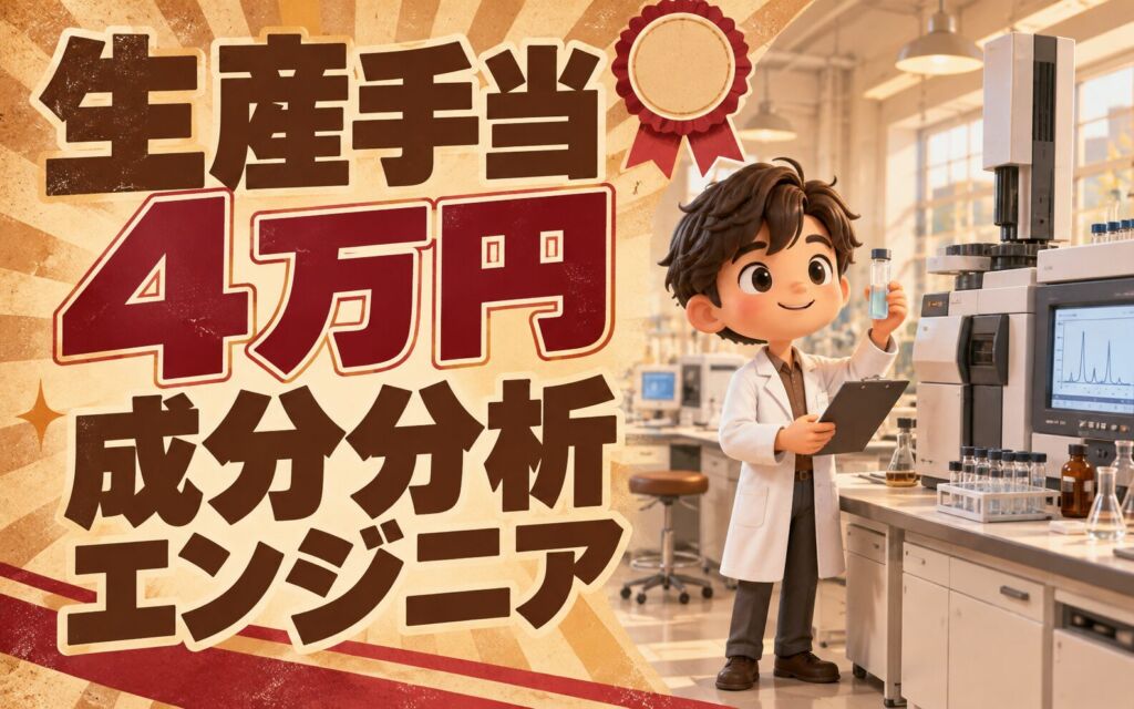 月給20万+生産手当4万×製造社員×気体/液体成分分析エンジニア！日勤土日祝・月収27万・四日市