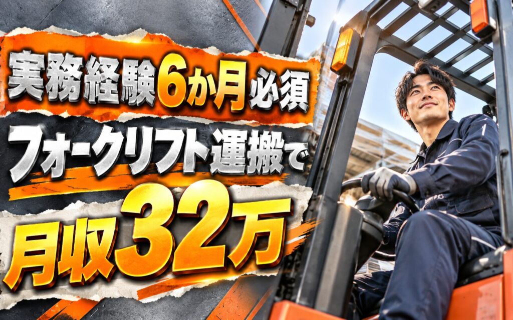 フォークリフトの日中リフト作業×大手部品メーカー！実務経験6か月必須／2交替・月収32万・甲賀
