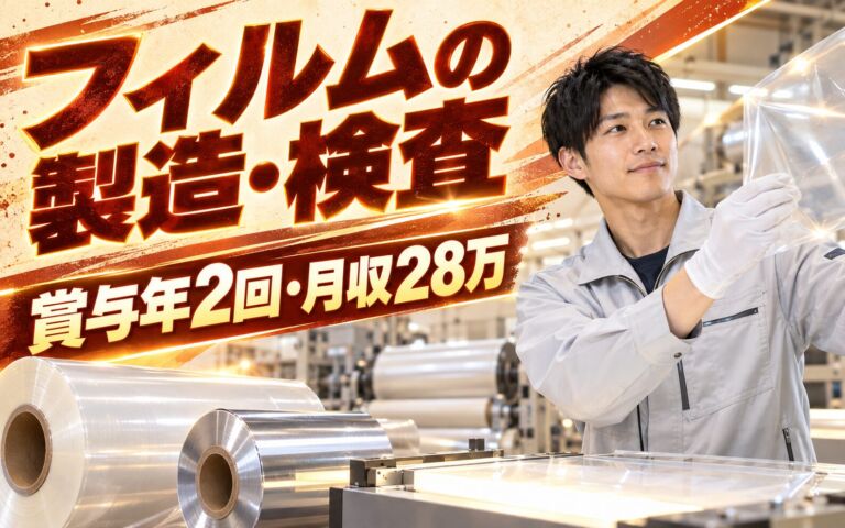 製造社員×賞与年2回×大手化学！包装/コンデンサ用フィルム製造の製造・検査／月収28万円可・湖南市