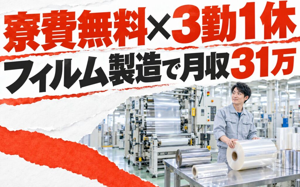 寮費無料(上限5.5万)×包装/コンデンサ用フィルム製造×大手製紙メーカー！3勤1休・3交替・月収31万・湖南