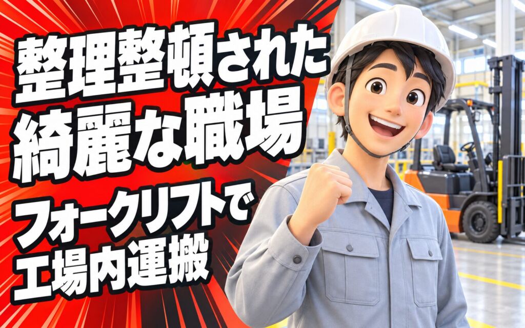 フォークリフトで工場内運搬×大手自動車部品！整理整頓された綺麗な職場／日勤土日・月収25万・寝屋川