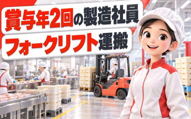 製造社員×賞与年2回×大手食品！フォーク運搬作業／月収28万円可・吹田市