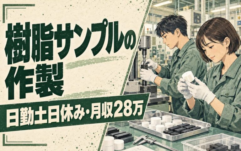 フッ素樹脂/ゴム化合物サンプル作製×試験補助×大手機械！日勤土日休み・月収28万・摂津