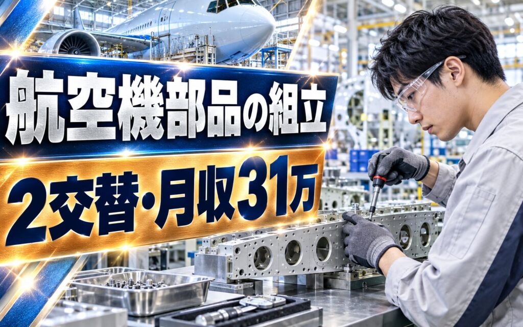 航空機部品組立/部材洗浄/加工/検査×大手機械！2交替・月収31万・尼崎