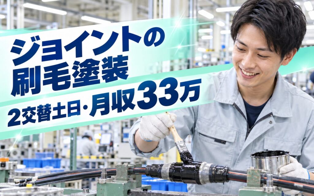 超高時給1500円×電線ジョイント刷毛塗装(5-20kg)×大手電機！2交替土日・月収33万・大阪此花