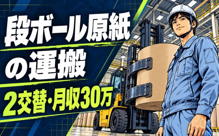 杭瀬駅徒歩5分×ロールクランプリフト90%(段ボール原紙)×大手物流！2交替・月収30万・尼崎